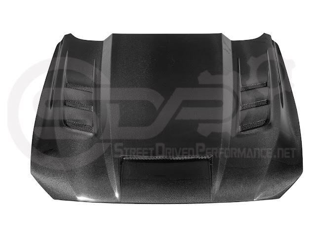 2018-2023 FORD MUSTANG S550 | TERMINATOR STYLE CARBON FIBER FRONT AIR VENTED HOOD